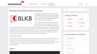 
                            7. Basellandschaftliche Kantonalbank | BLKB - newhome.ch