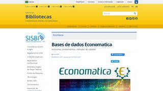 
                            6. Bases de dados Economatica | Bibliotecas