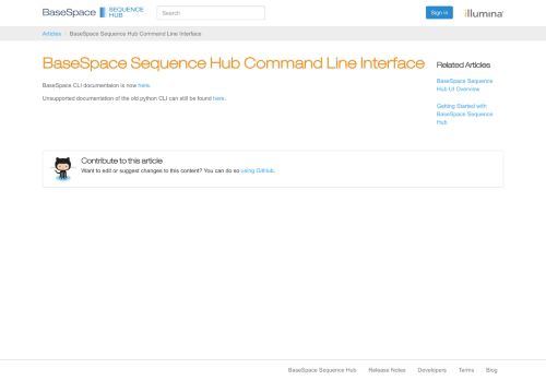
                            9. BaseSpace Sequence Hub Command Line Interface