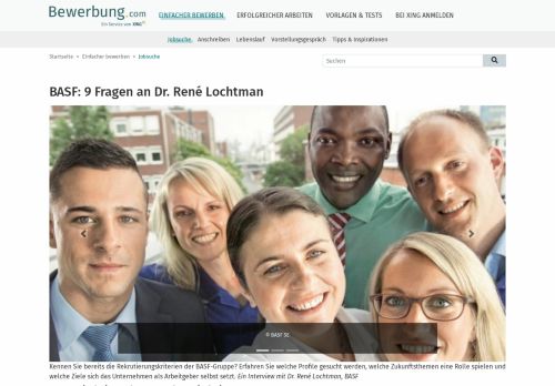 
                            10. BASF: 9 Fragen an Dr. René Lochtman – Bewerbung.com