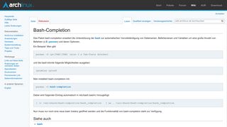 
                            8. Bash-Completion – wiki.archlinux.de