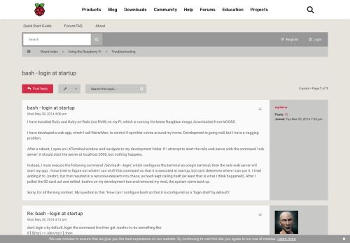 
                            2. bash --login at startup - Raspberry Pi Forums