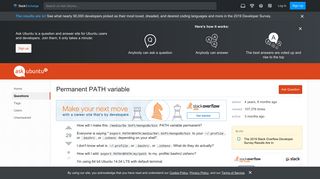 
                            7. bash - Permanent PATH variable - Ask Ubuntu