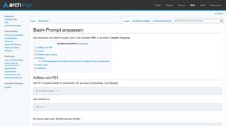 
                            7. Bash-Prompt anpassen – wiki.archlinux.de