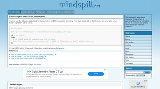 
                            3. Bash script to check SSH connection | mindspill.net