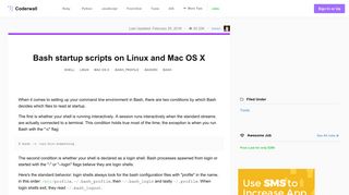 
                            3. Bash startup scripts on Linux and Mac OS X (Example) - Coderwall