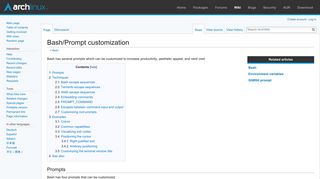 
                            2. Bash/Prompt customization - ArchWiki