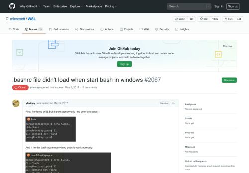 
                            8. .bashrc file didn't load when start bash in windows · Issue #2067 ...