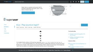 
                            9. bashrc - linux - Play sound on login? - Super User