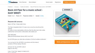 
                            10. Basic A5 Flyer for a music school - EASY BRIEF! | Freelancer