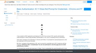 
                            7. Basic Authentication: IE 11 Does Not Prompt for Credentials ...