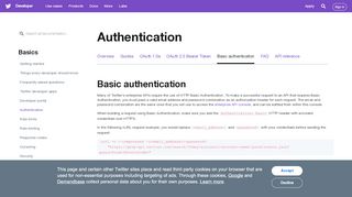 
                            9. Basic authentication — Twitter Developers