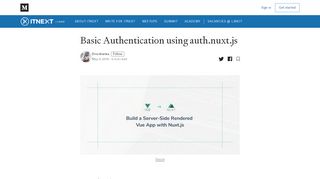 
                            4. Basic Authentication using auth.nuxt.js – ITNEXT