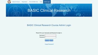 
                            4. BASIC Clinical Research Course Admin Login