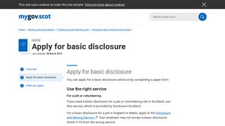 
                            3. Basic disclosure - mygov.scot