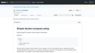 
                            6. Basic docker-compose with a volume, and bash entrypoint · GitHub