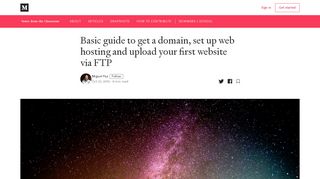 
                            12. Basic guide to get a domain, set up web hosting and ...