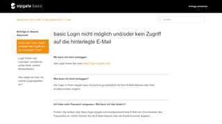 
                            4. basic Login nicht möglich und/oder kein Zugriff auf die hinterlegte E-Mail