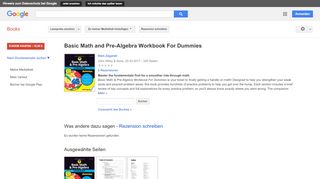 
                            10. Basic Math and Pre-Algebra Workbook For Dummies