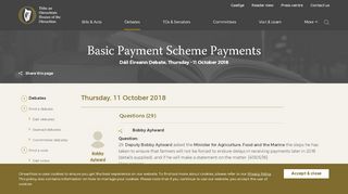 
                            11. Basic Payment Scheme Payments – Thursday, 11 Oct 2018 ...