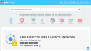 
                            5. Basic Security for Ionic & Cordova Applications | joshmorony - Learn ...