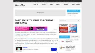 
                            10. Basic Security Setup for CentOS Web Panel - ServerMom