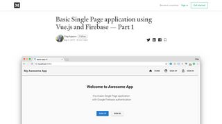 
                            8. Basic Single Page application using Vue.js and Firebase — Part 1