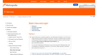 
                            9. Basic View and Login - IT Services - Metropolia Confluence