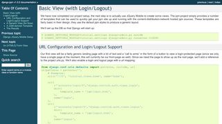 
                            9. Basic View (with Login/Logout) — django-jqm v1.0.0 ...