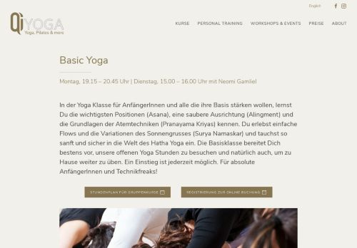 
                            8. Basic Yoga • QiYoga Zürich • Yoga, Pilates & more