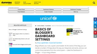 
                            6. Basics of Blogger's Dashboard Settings - dummies