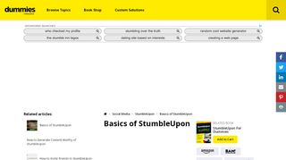 
                            11. Basics of StumbleUpon - dummies