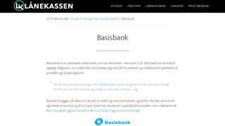 
                            4. Basisbank >> online bank, gode lånemuligheder >> Anmeldelse