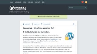 
                            4. Basisschutz – WordPress absichern Teil1 ⋆ Kuketz IT-Security Blog