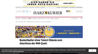 
                            11. Basketballer ohne Talent Obiesie zum Abschluss der WM-Quali - Mehr ...