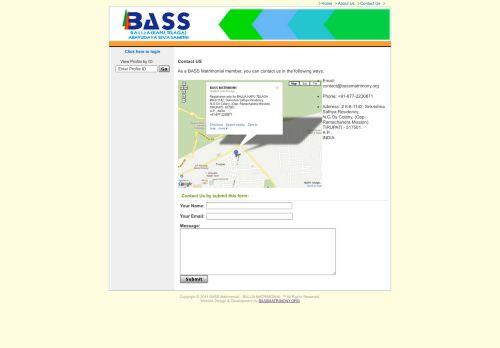 
                            13. BASS Matrimonial - Contact Us