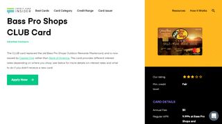 
                            9. Bass Pro Shops Outdoor Rewards Mastercard - Credit Card Insider