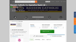 
                            4. Bassein Catholic Co-Operative Bank Ltd, Virar East - IFSC ... - Justdial
