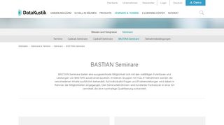 
                            6. BASTIAN Seminare | DataKustik GmbH