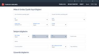 
                            8. Başvuru Formu | Miles&Smiles | Türk Hava Yolları ® - Turkish Airlines