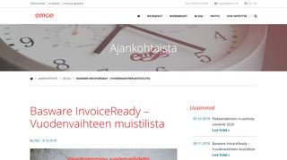 
                            7. Basware InvoiceReady – Vuodenvaihteen muistilista - EmCe