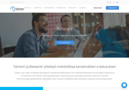 
                            12. Basware - Taimer gets a new, valuable partner | Taimer