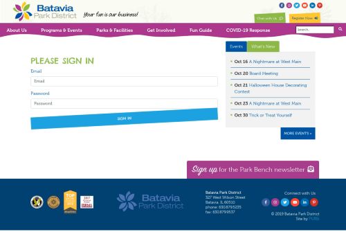 
                            12. Batavia Park District > Extranet Login