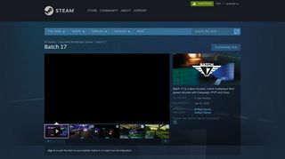 
                            11. Batch 17 on Steam