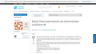 
                            3. Batch Datei automatisch als Administrator ausführen - Microsoft