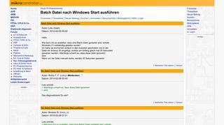 
                            4. Batch Datei nach Windows Start ausführen - Mikrocontroller.net