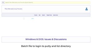 
                            6. Batch file to login to putty and list directory - Unix.com