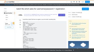 
                            12. batch file which asks for username/password + registration - Stack ...