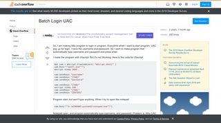
                            3. Batch Login UAC - Stack Overflow
