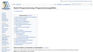 
                            9. Batch-Programmierung: Programmierungshilfen – Wikibooks ...